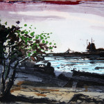 Vegg ved havet, 1 800,-